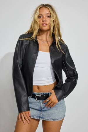 Garage Clothing Faux Leather Worker Jacket