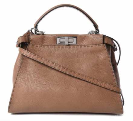 Fashionphile Fendi Calfskin Romano Iconic Camel 
