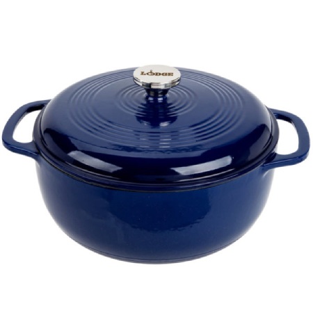 Lodge Cast Iron 6 Quart Blue Enamel Cast Iron Dutch Oven Review