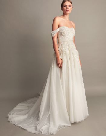 Monsoon Luciane Off-Shoulder Wedding Dress Ivory