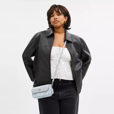 Shop Simon hailey flap bag in sketch signature canvas